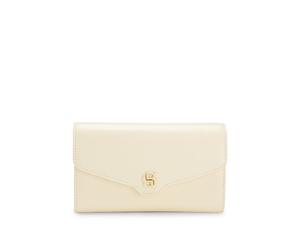 BOSS Pochette en cuir avec monogramme Double B en métal - Style BOSS BEYOND Clutch S, 50574786 Jaune clair pcs.