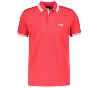 Hugo Boss Polo homme Paddy en piqué de coton manches courtes col et poignets rayés Rouge L