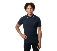 BOSS Polo en piqué de coton avec rayure contrastante au col - Style Passerford, 50566185 Bleu foncé M