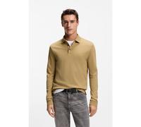 BOSS Polo à manches longues en coton interlock avec logo - Style Pado 30, 50468392 Beige XL