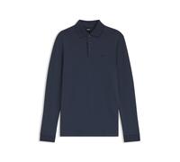 BOSS Polo à manches longues en coton interlock avec logo - Style Pado 30, 50468392 Bleu foncé L