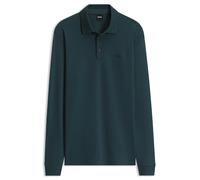 BOSS Polo à manches longues en coton interlock avec logo - Style Pado 30, 50468392 Vert sombre XL