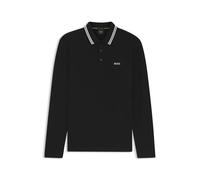 Boss Plisy 10266738 Green Long Sleeve Polo Noir L Homme