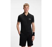 BOSS Polo actif Slim Fit avec détails à rayures emblématiques - Style PL_TOC Serve 2, 50559200 Noir M