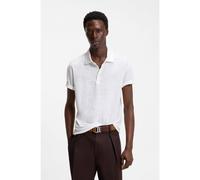 BOSS Polo BOSS BY BECKHAM en lin - Style Parris 79_DB, 50560534 Blanc XXL