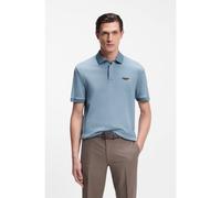 BOSS Polo BOSS x ASTON MARTIN en piqué de coton et mohair - Style C-Prout 242_AM, 50553789 bleu clair L