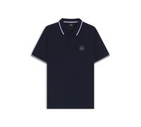 BOSS Polo d’équitation en coton stretch avec patch logo - Style PAUL POLO PATCH PINE GROVE, B7M0602 Bleu foncé XS