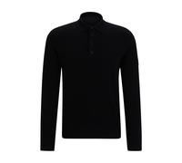 BOSS Polo d’équitation en maille de coton mélangé à du cachemire - Style JUDE LUX. KNIT POLO, B4M1002 Noir XXL