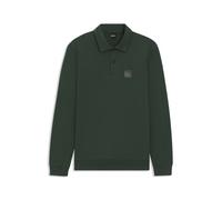 BOSS Polo d’équitation en maille de coton stretch avec patch logo - Style LUIS POLO SWEATER, B7M1201 Vert sombre XXL