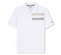 Boss - Polo Droit À Bande Rayée - Blanc - Garçon - 10 Ans