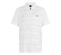 Boss - Polo en coton avec fermeture éclair - Homme - Tops - Blanc - Taille: 2XL