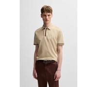 BOSS Polo en coton interlock avec liserés contrastants - Style Parlay 185, 50486186 Beige MA