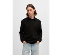 BOSS Polo en coton mélangé à la structure gaufrée - Style Petempestolong, 50520710 Noir M
