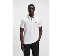 BOSS Polo en coton mélangé avec logos contrastants - Style Paddy Pro, 50469102 Blanc 4XL