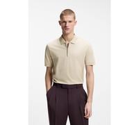 BOSS Polo en coton mélangé avec patte zippée - Style H-Paras 70, 50554614 Beige clair S