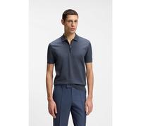 BOSS Polo en coton mélangé avec patte zippée - Style H-Paras 70, 50554614 Bleu foncé XXL