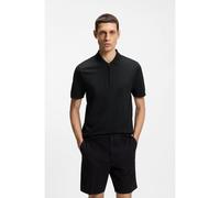 BOSS Polo en coton mélangé avec patte zippée - Style H-Paras 70, 50554614 Noir XL