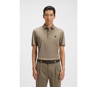 BOSS Polo en coton mercerisé à double monogramme - Style C-Parris 01, 50520297 Brun chiné XXXL