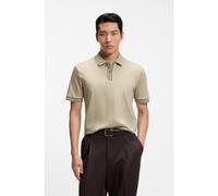 BOSS Polo en coton mercerisé avec finitions à rayures - Style H-Parlay 238, 50559668 Beige clair L