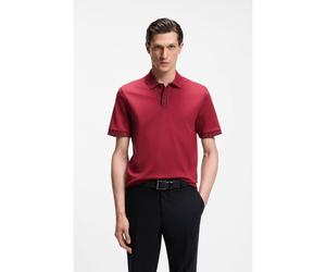 BOSS Polo en coton mercerisé avec finitions à rayures - Style H-Parlay 238, 50559668 Rouge L