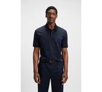 BOSS Polo en coton mercerisé avec jacquard à fleurs - Style C-Parris 13, 50536756 Bleu foncé XL