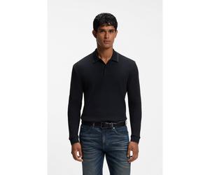 BOSS Polo en coton stretch à la structure gaufrée - Style H-Pittman 10, 50579290 Bleu foncé XXL