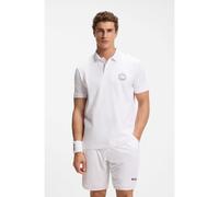 BOSS Polo en coton stretch avec logo inspiré du tennis - Style PL_Boss Open, 50560261 Blanc M
