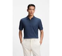 BOSS Polo en coton structuré avec patte zippée - Style L-Payrot 116, 50548935 Bleu foncé M