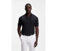 BOSS Polo en jacquard gaufré à encolure zippée - Style PL_Terrace Zip, 50559328 Bleu foncé L