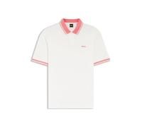 BOSS Polo en Jersey De Coton avec Détails Rayés