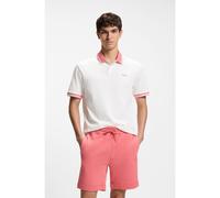 BOSS Polo en jersey de coton avec détails rayés - Style Pe_Blocks, 50561815 Blanc L
