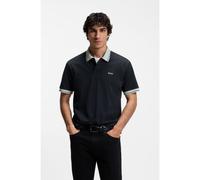 BOSS Polo en jersey de coton avec détails rayés - Style Pe_Blocks, 50561815 Bleu foncé XL
