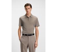 BOSS Polo en laine de soie avec boutons en nacre - Style L-Perry 113, 50553161 Marron XXL