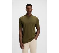 BOSS Polo en maille à encolure zippée et structure gaufrée - Style H-Paras 120, 50536768 Olive XXXL