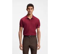 BOSS Polo en maille de coton mélangé à rayure horizontale - Style H-Narciso, 50560483 Rouge XXXL