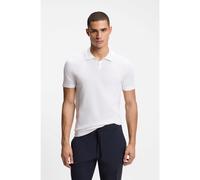 BOSS Polo en maille de coton mélangé avec Structure bodymapping - Style KN_Momentum-Lite PS, 50558353 Blanc XL