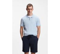 BOSS Polo en maille de coton mélangé avec Structure bodymapping - Style KN_Momentum-Lite PS, 50558353 bleu clair XXXL