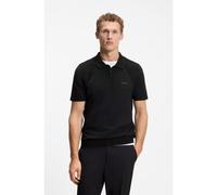 BOSS Polo en maille de coton mélangé avec Structure bodymapping - Style KN_Momentum-Lite PS, 50558353 Noir XL