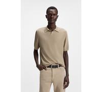 BOSS Polo en maille de laine mérinos naturellement stretch - Style L-Immago, 50543220 Brun chiné XXXL