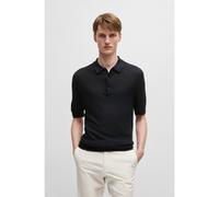 BOSS Polo en maille de soie à la structure mélangée - Style L-Jeffrey, 50542127 Bleu foncé M