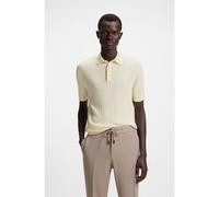 BOSS Polo en maille torsadée de soie et de coton - Style L-Incanto, 50543207 Naturel XXXL