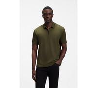 BOSS Polo en piqué avec patte zippée - Style P-Piano 120, 50565226 Olive M