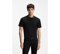 BOSS Polo en piqué de coton à encolure Henley - Style C-Pratt 40, 50559855 Noir M