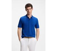BOSS Polo en piqué de coton à logo brodé - Style Parlay 250_IN, 50560023 Bleu L