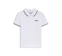 BOSS Polo en piqué de coton à logo imprimé pour enfant - Style J05P13/09B03A, J05P13 Blanc 86
