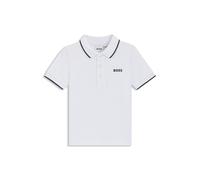 BOSS Polo en piqué de coton à logo imprimé pour enfant - Style J05P13/10P02A, J05P13 Blanc 81