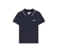 BOSS Polo en piqué de coton à logo imprimé pour enfant - Style J05P13/10P02A, J05P13 Bleu foncé 74
