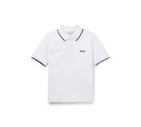 BOSS Polo en piqué de coton à logo imprimé pour enfant - Style J25P26/10P14A, J25P26 Blanc 126