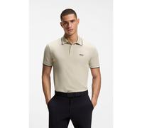 BOSS Polo en piqué de coton avec détails de logo - Style Paddy, 50469055 Beige clair XL