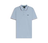 BOSS Polo en piqué de coton avec détails de logo - Style Paddy, 50469055 bleu clair XXXL